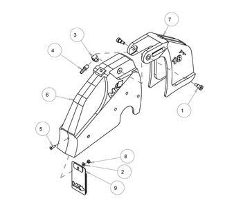 Section 09 Diagram and Parts List for MK-1609H 157867 MK Diamond Concrete Saw